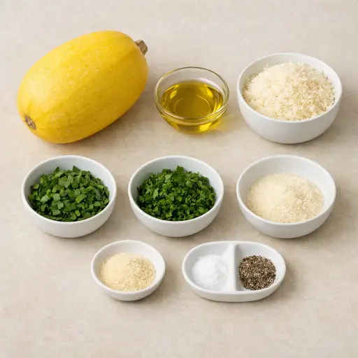 Ingredients for Herbed Parmesan Spaghetti Squash