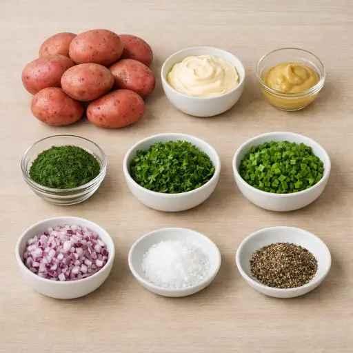 Ingredients for Herbed Red Potato Salad