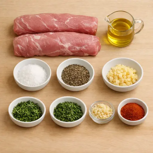 Ingredients for Herbed Roasted Pork Tenderloin