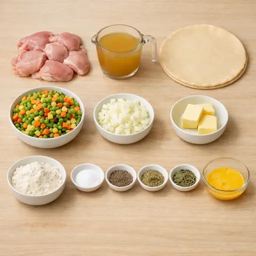 Ingredients for Herbed Rustic Chicken Pot Pie