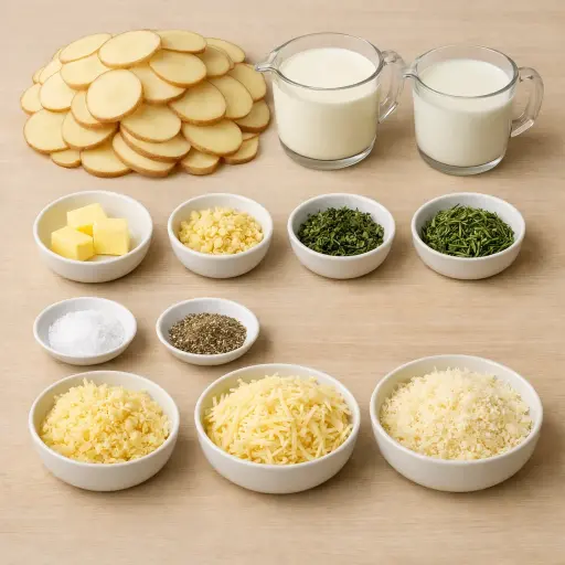 Ingredients for Herbed Scalloped Potatoes