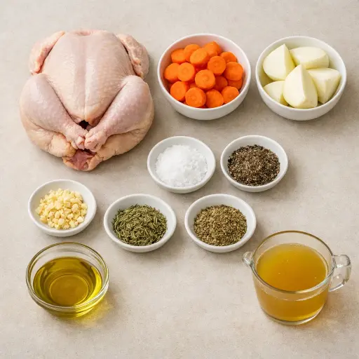 Ingredients for Herbed Slow Cooker Chicken Dinner