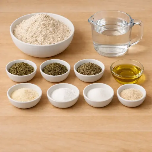 Ingredients for Herbed Spelt Pizza Dough