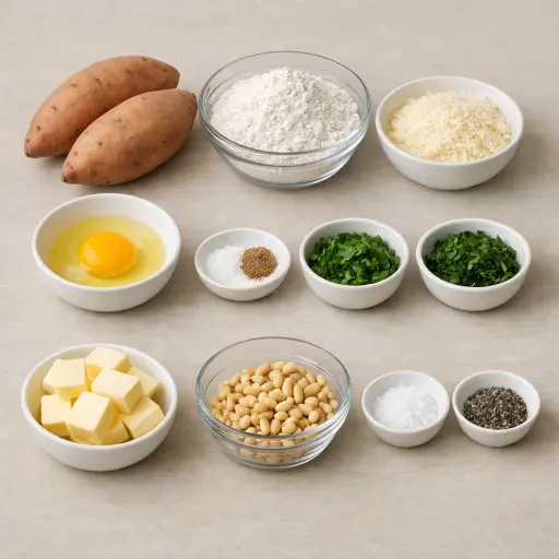 Ingredients for Herbed Sweet Potato Gnocchi