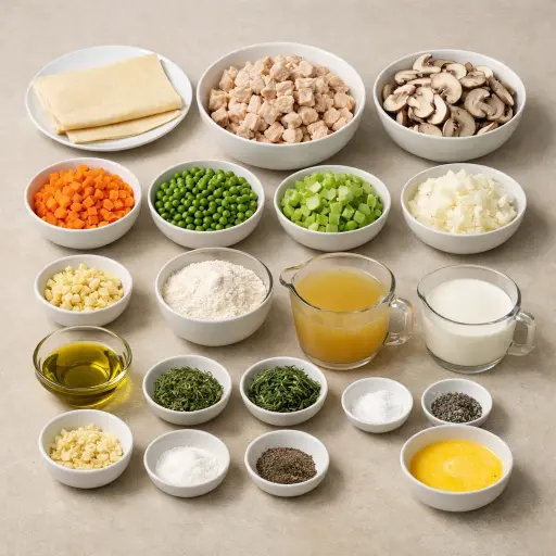 Ingredients for Herbed Turkey & Mushroom Pot Pie