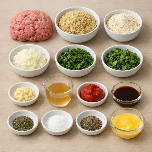 Ingredients for Herbed Turkey and Quinoa Meatloaf