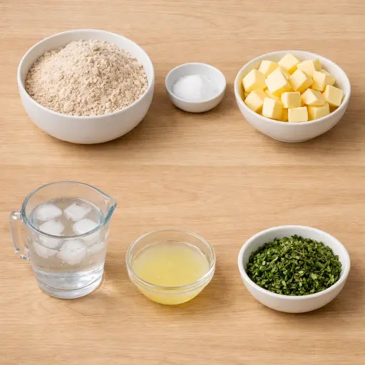Ingredients for Herbed Whole Wheat Puff Pastry