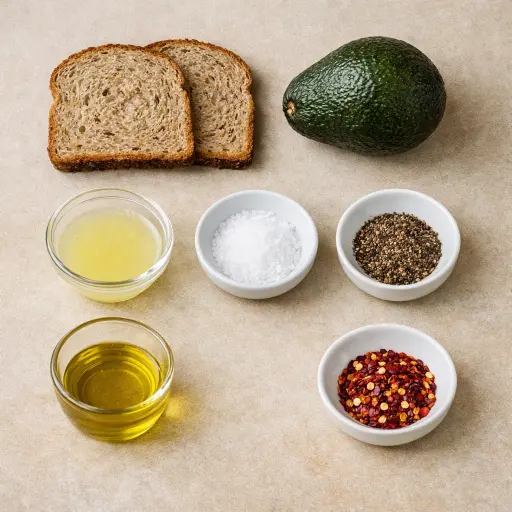 Ingredients for Heritage Avocado Toast