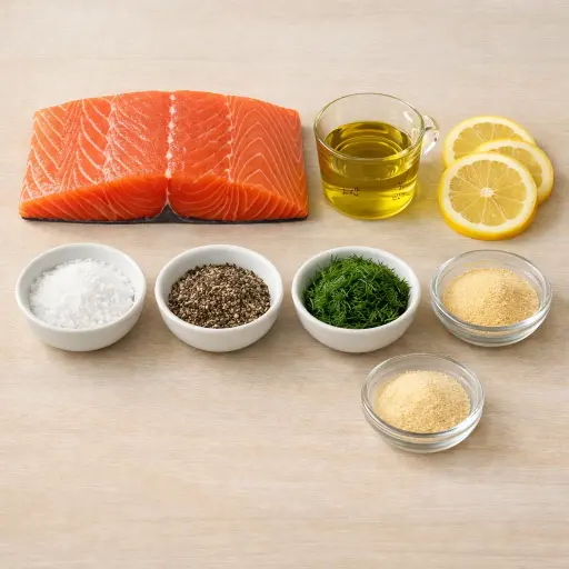 Ingredients for Heritage Baked Salmon