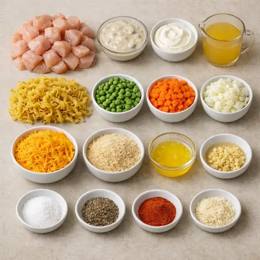Ingredients for Heritage Chicken Casserole