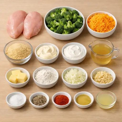 Ingredients for Heritage Chicken Divan