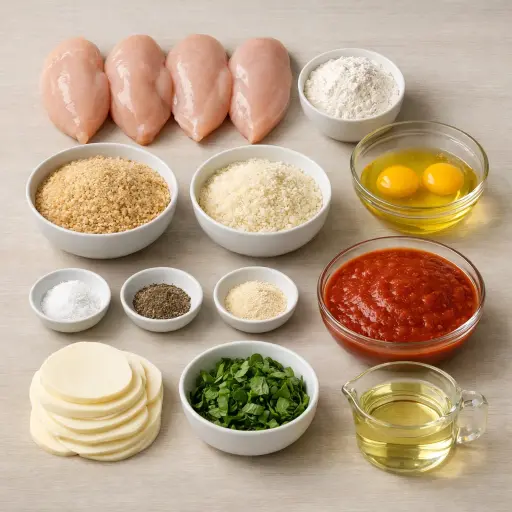 Ingredients for Heritage Chicken Parmesan