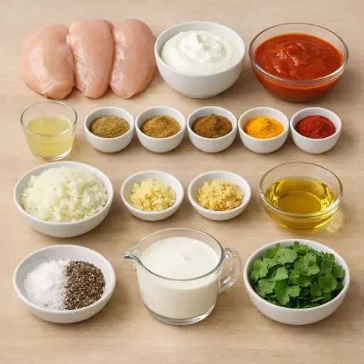 Ingredients for Heritage Chicken Tikka Delight