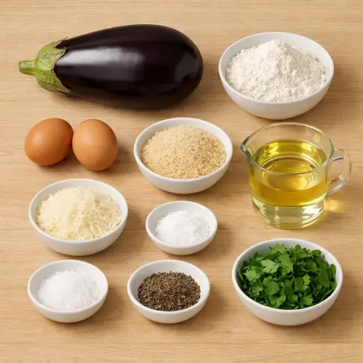 Ingredients for Heritage Fried Eggplant