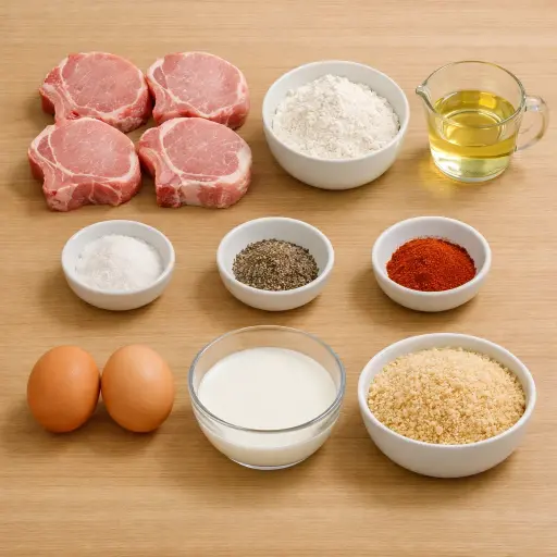Ingredients for Heritage Fried Pork Chop