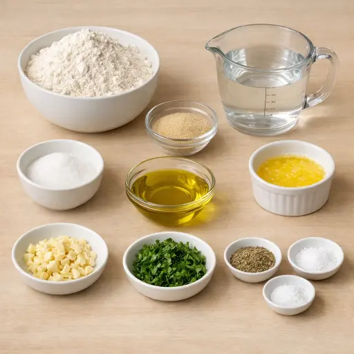 Ingredients for Heritage Garlic Knots
