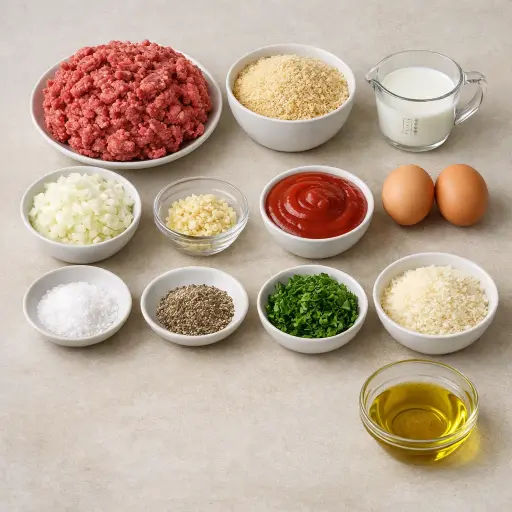 Ingredients for Heritage Hearty Meatloaf