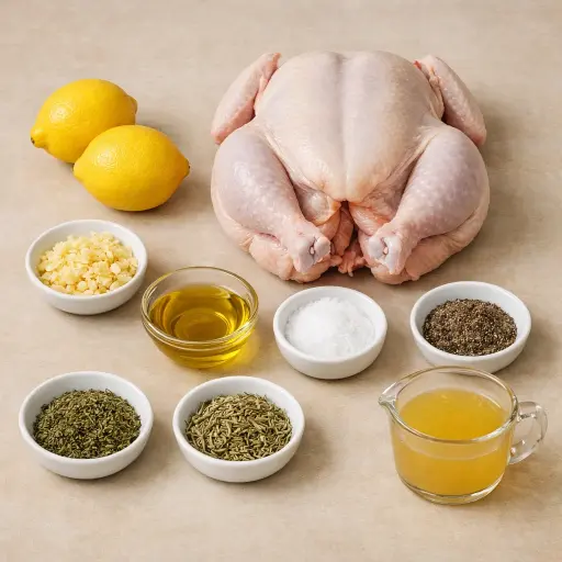 Ingredients for Heritage Lemon Roasted Chicken