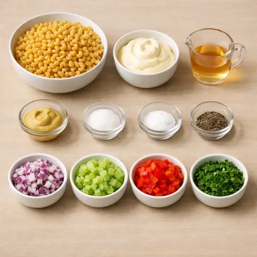 Ingredients for Heritage Macaroni Salad