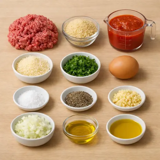 Ingredients for Heritage Meatballs