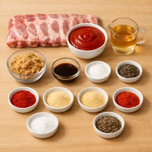 Ingredients for Heritage Oven-Baked BBQ Ribs