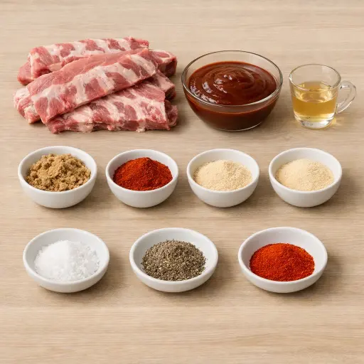 Ingredients for Heritage Oven-Roasted BBQ Ribs