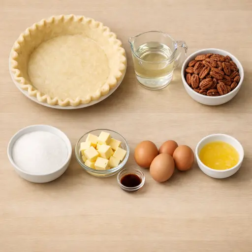 Ingredients for Heritage Pecan Pie