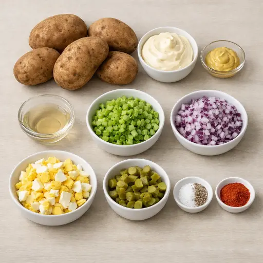 Ingredients for Heritage Potato Salad