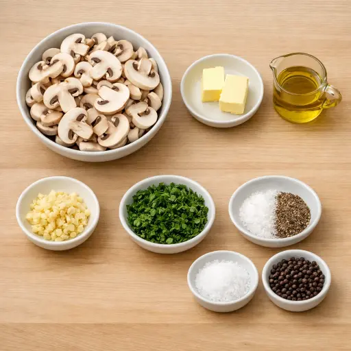 Ingredients for Heritage Sauteed Mushrooms