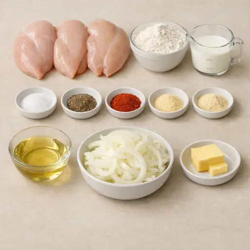 Ingredients for Heritage Smothered Chicken