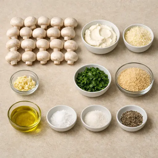 Ingredients for Heritage Stuffed Mushrooms