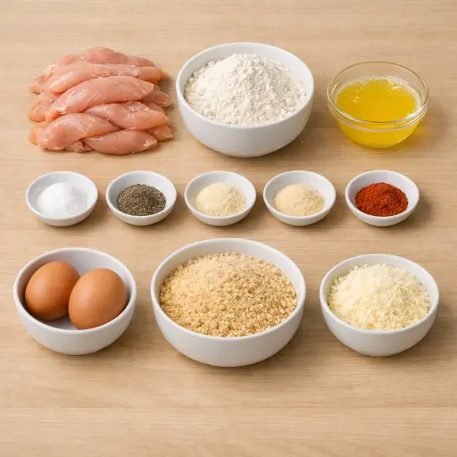 Ingredients for Heritage-Style Oven Baked Chicken Tenders