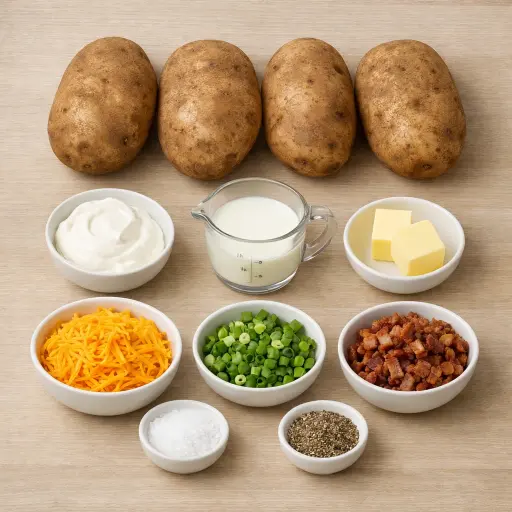 Ingredients for Heritage Twice Baked Potatoes