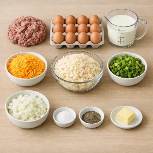 Ingredients for Holiday Morning Breakfast Bake
