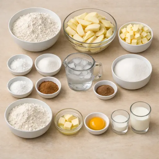 Ingredients for Homemade Apple Pie