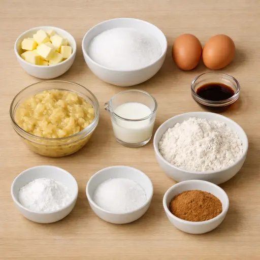 Ingredients for Homemade Banana Muffins