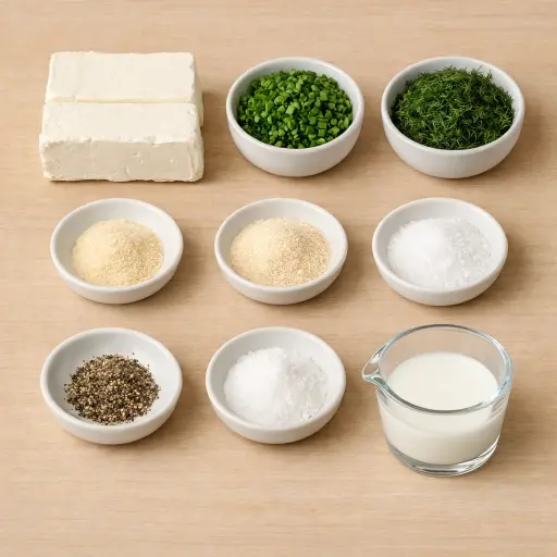 Ingredients for Homemade Herb Cream Cheese