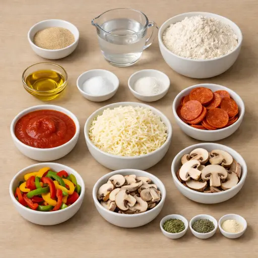 Ingredients for Homemade Pizza