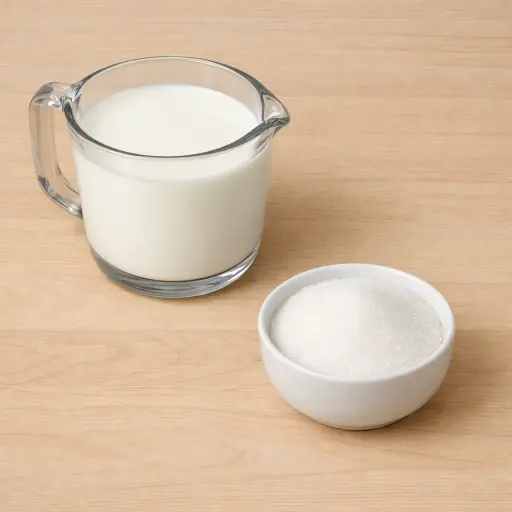 Ingredients for Homemade Sweetened Condensed Milk