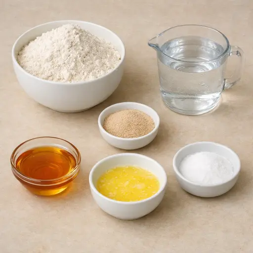Ingredients for Homestead Honey White Bread