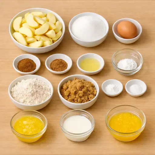 Ingredients for Homestyle Apple Cobbler