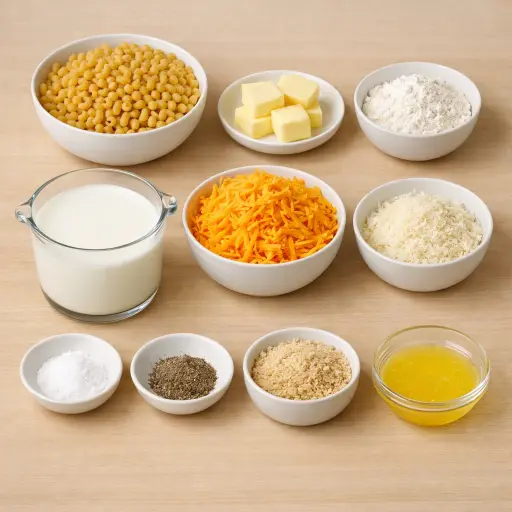 Ingredients for Homestyle Baked Macaroni and Cheese