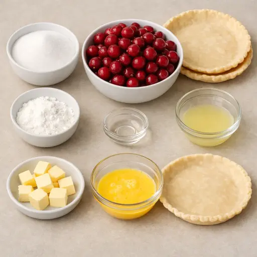 Ingredients for Homestyle Cherry Pie