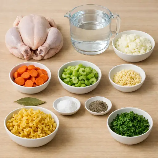 Ingredients for Homestyle Chicken & Noodles
