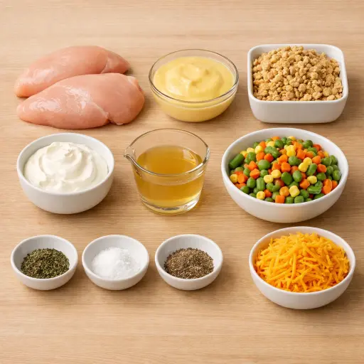 Ingredients for Homestyle Chicken and Stuffing