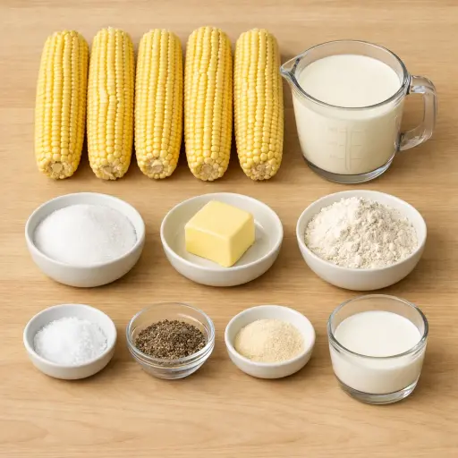 Ingredients for Homestyle Creamed Corn