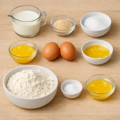 Ingredients for Homestyle Dinner Rolls
