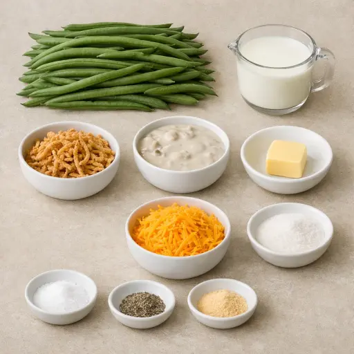 Ingredients for Homestyle Green Bean Bake
