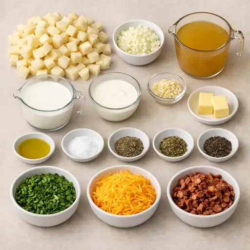 Ingredients for Homestyle Potato Soup