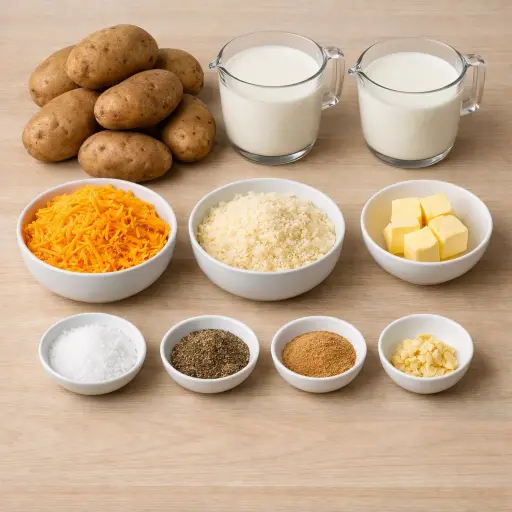 Ingredients for Homestyle Scalloped Potatoes